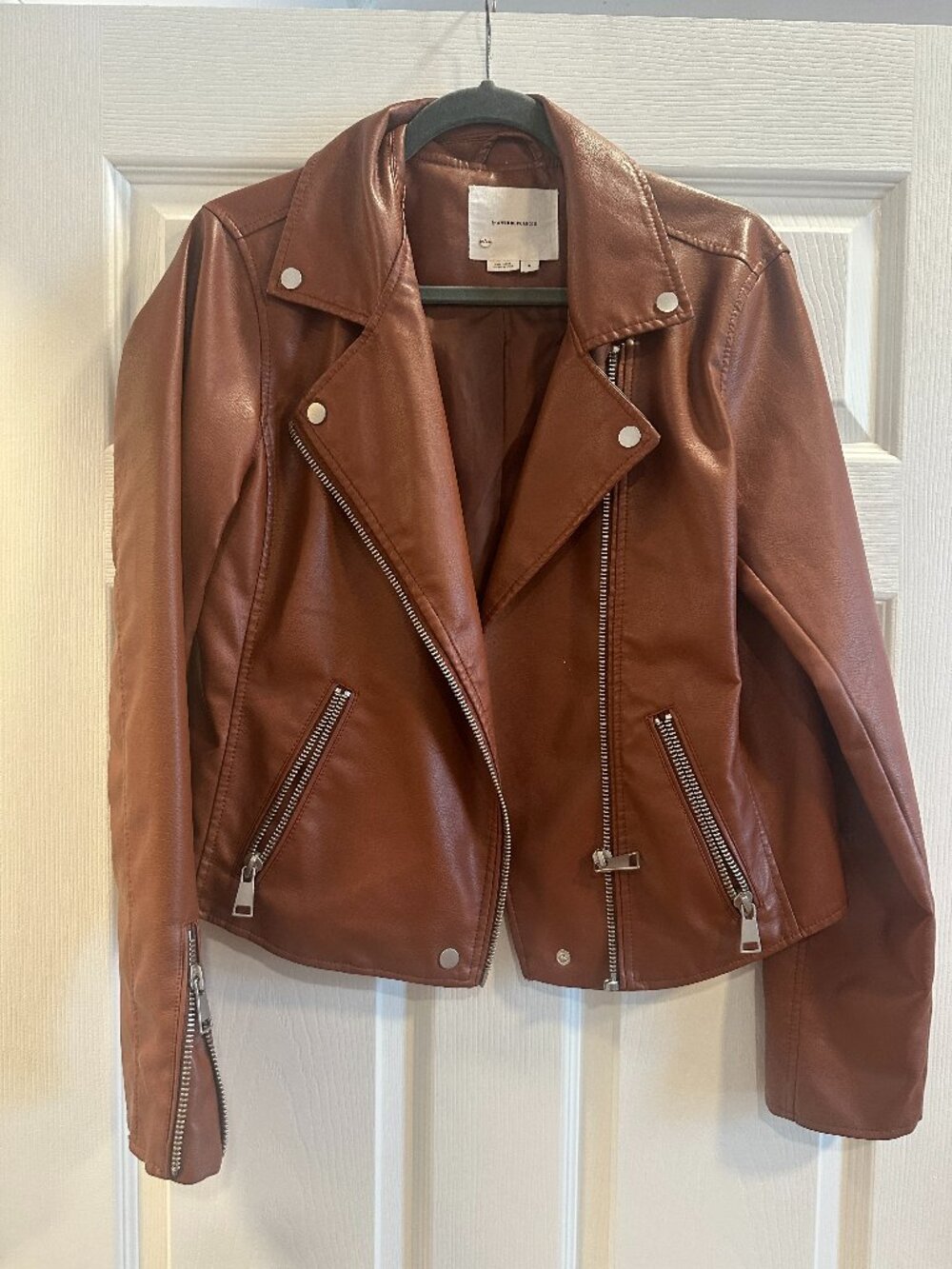 Anthropologie Faux Leather Moto Jacket